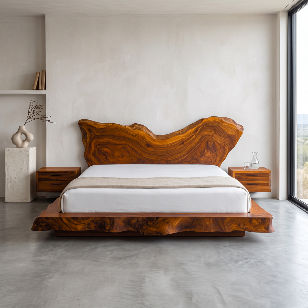 Mid Century Bedroom Solid Timber Bed