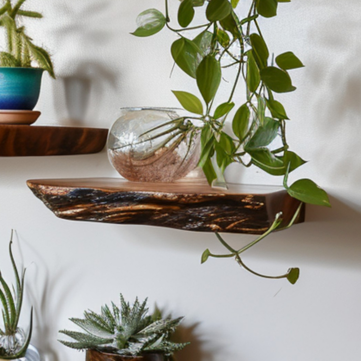 Live Edge Shelf Wall Mounted Shelf