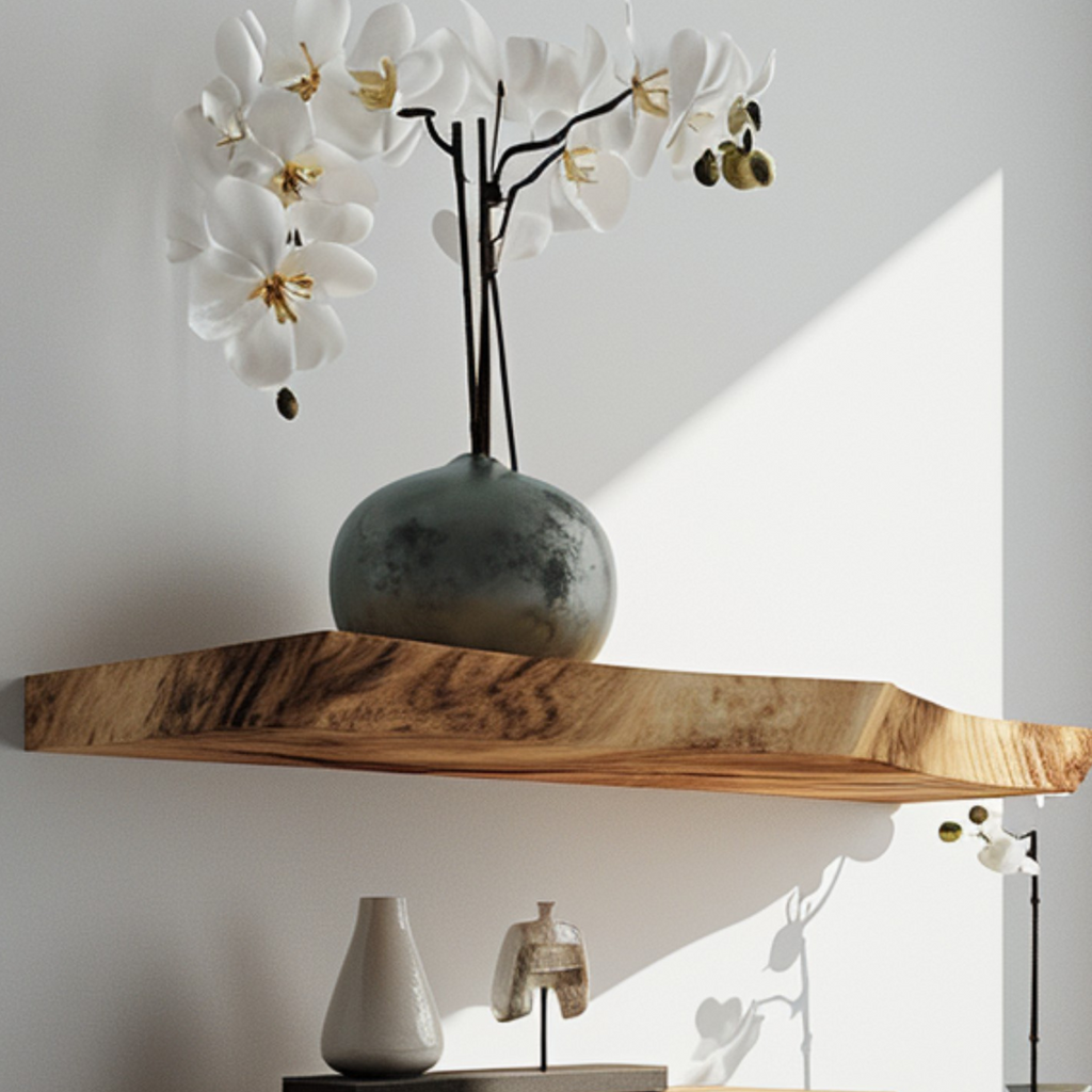 Wood Floating Shelves, Rustic Deep Wall Shelf for Any Room