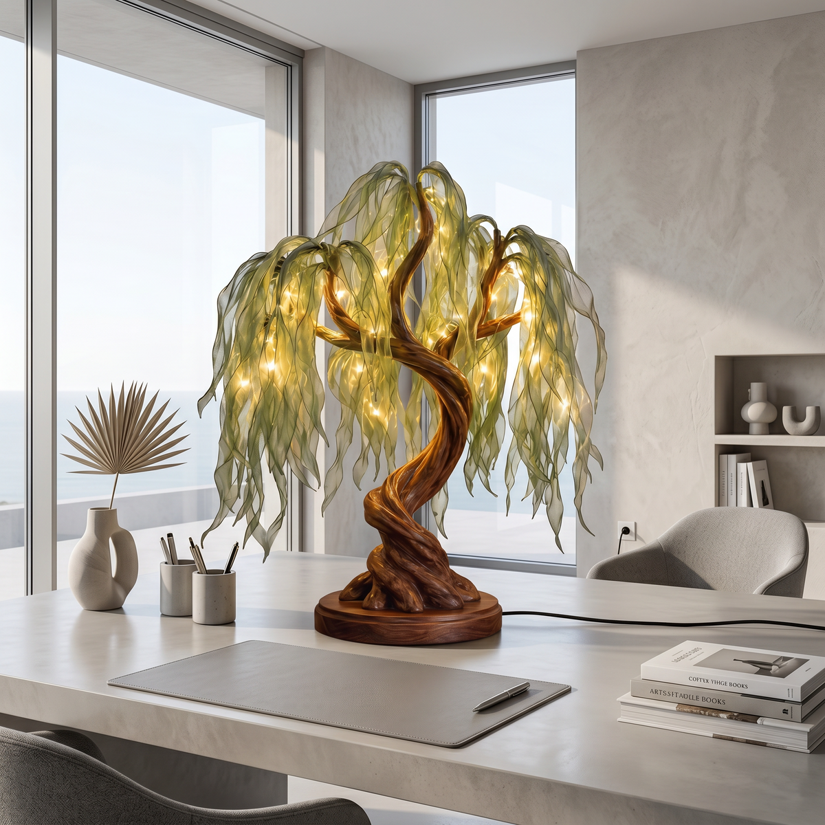 Boho Fairy Light Tree Lamp For Bedroom Decor