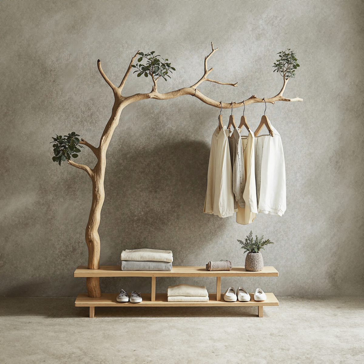 Driftwood Branch Coat Hanger Wall Mount Unique Towel Hook