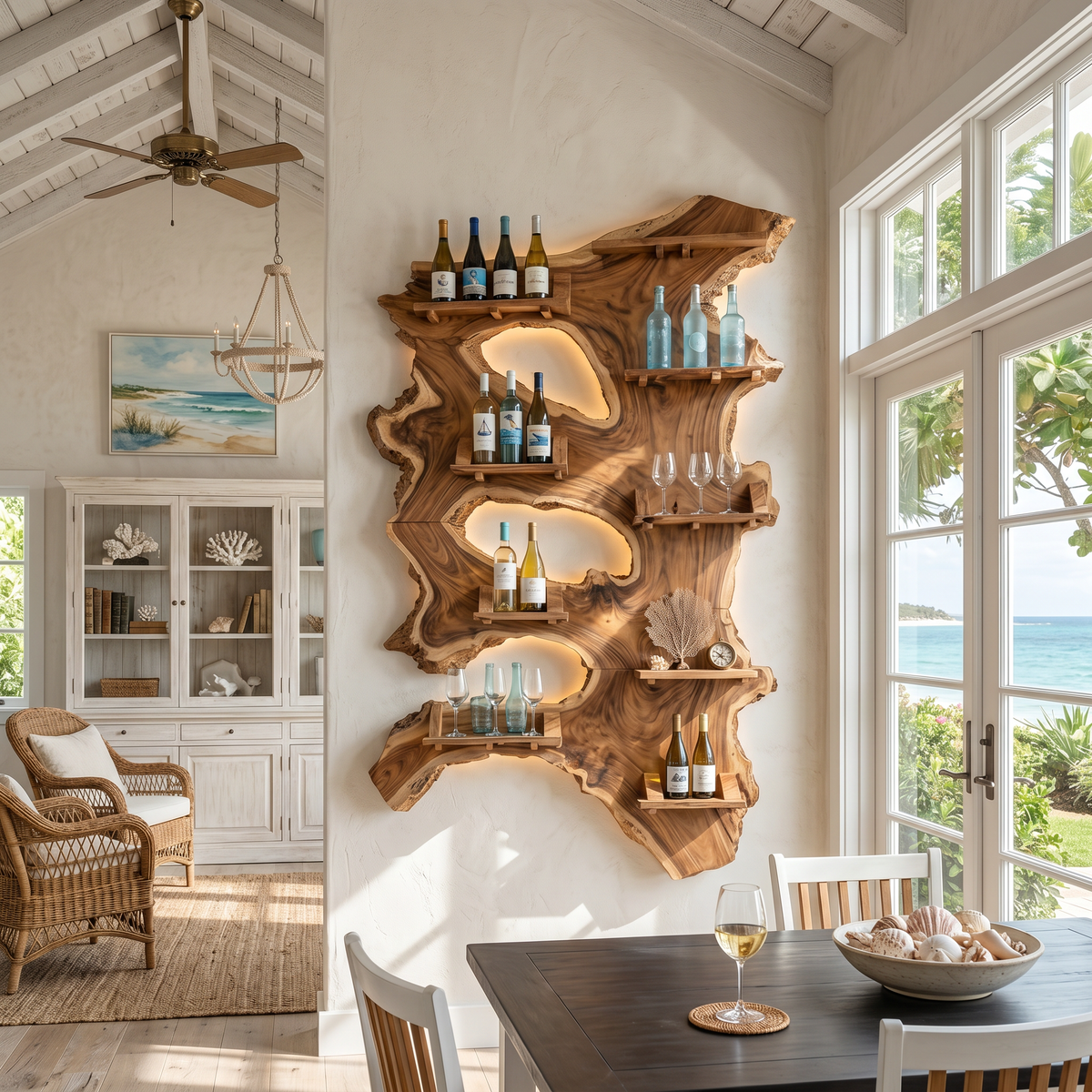 Farmhouse Wine Rack For Furniture Functional Decor