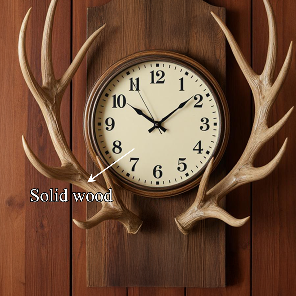 Rustic Tree Slice Wooden Wall Clock Kitchen or Entryway