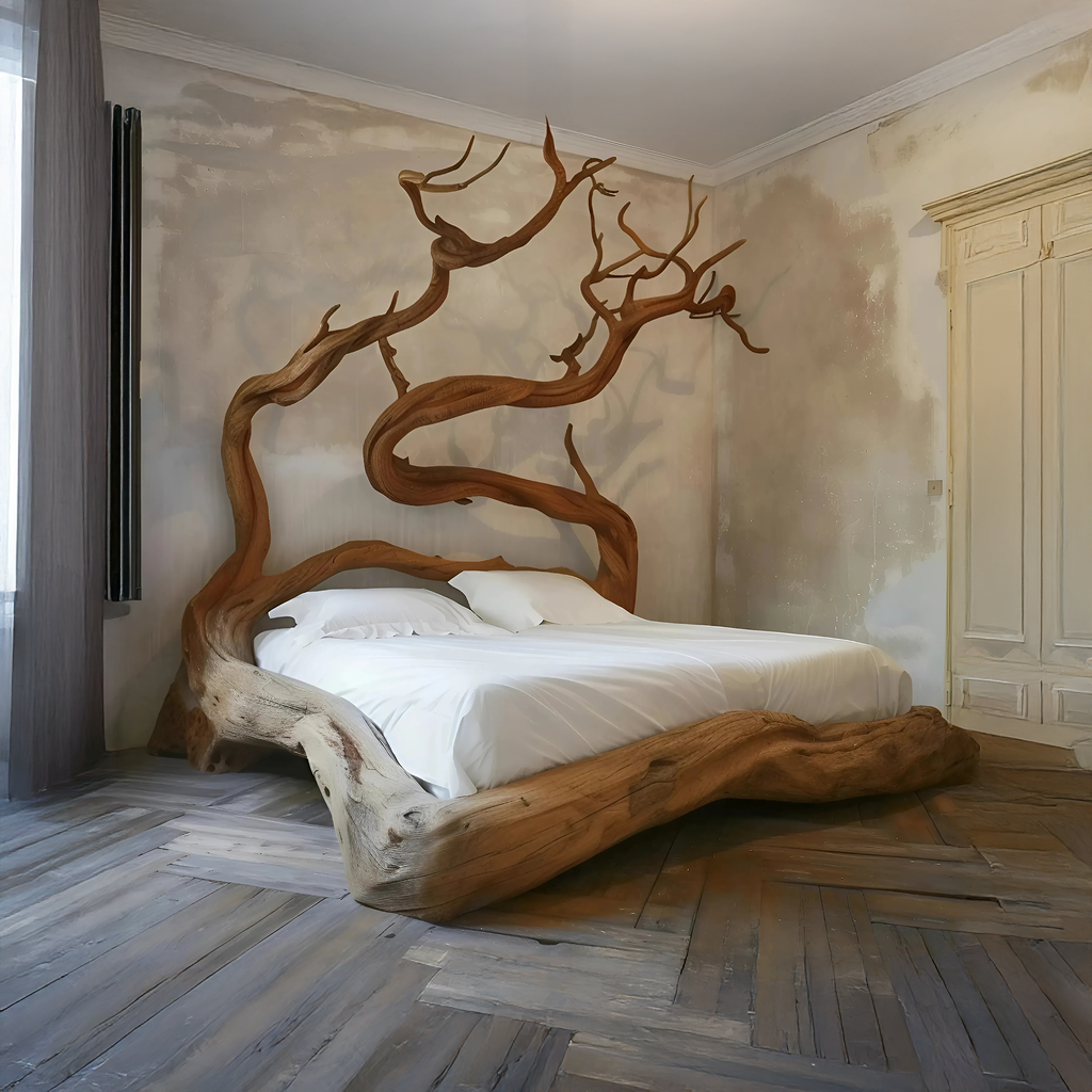 Backdrop Bed Frame Wood Furniture Handmade Decor Bedroom Valentine Gift