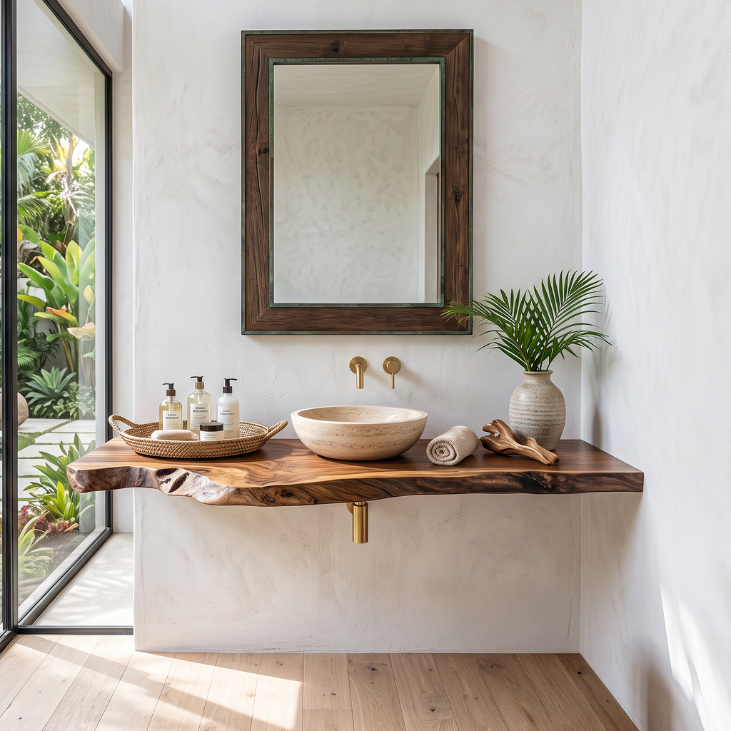 Handcrafted Solid Wood Vanity For Furniture Decor