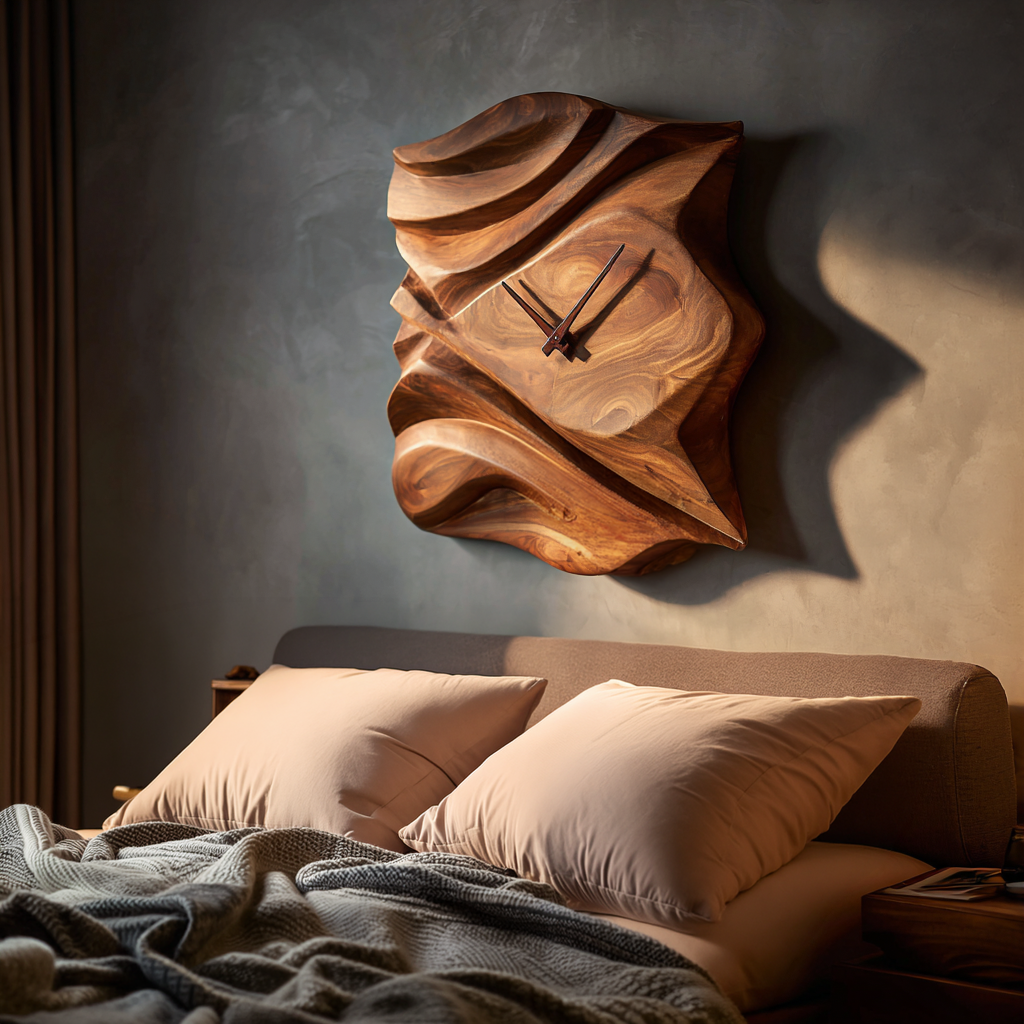 Contemporary Wooden Wall Clock