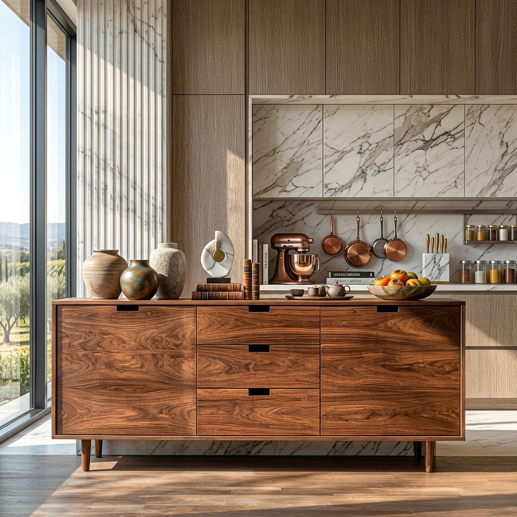 Contemporary Wooden Sideboard For Modern Living Room