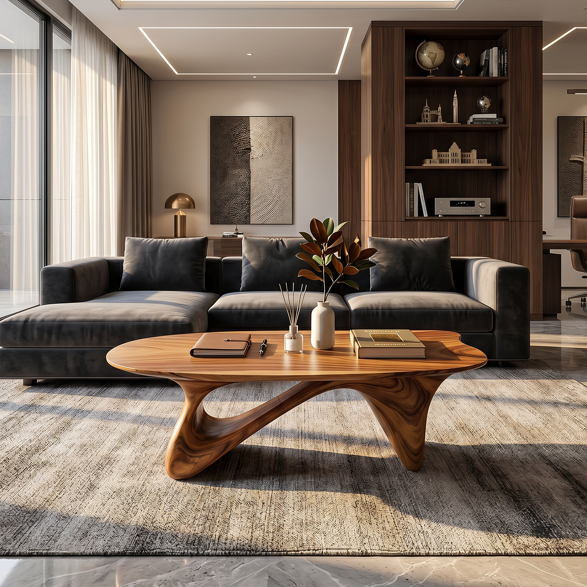 Farmhouse Low Table For Warm Living Room