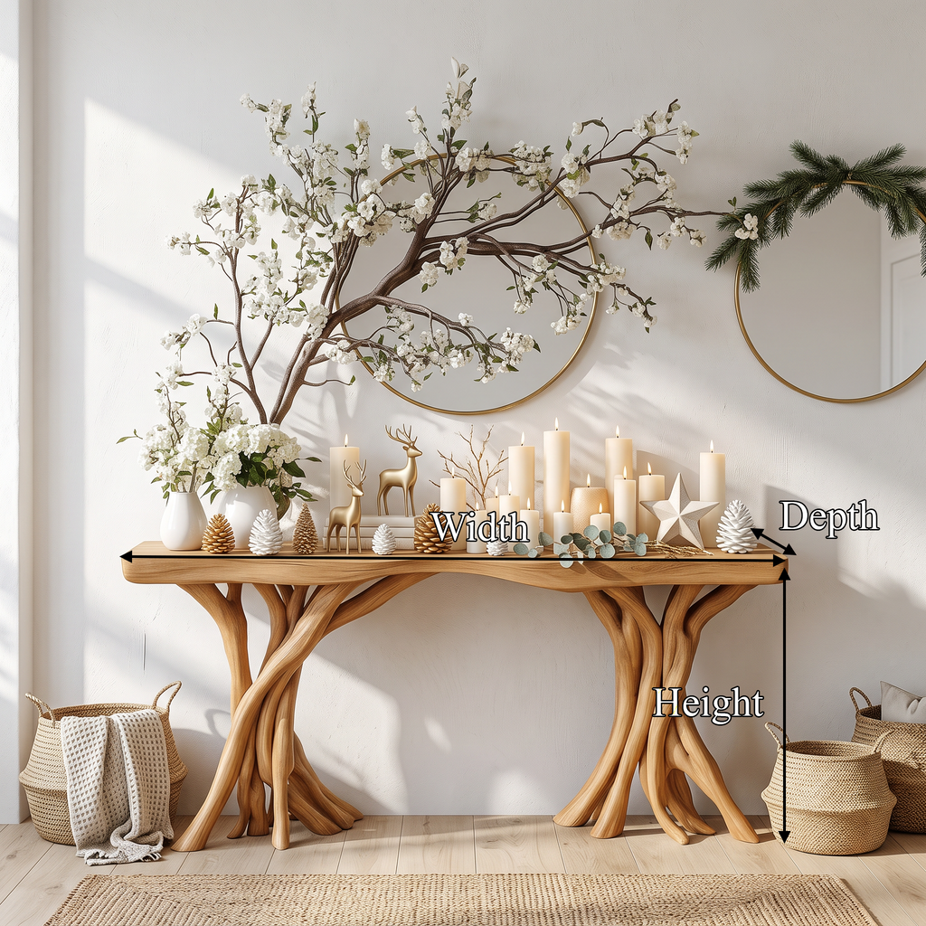 Driftwood Console Table Organic Wood Rustic Art Gift