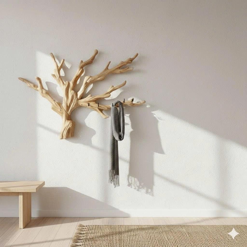 Christmas Tree Branch Coat Rack