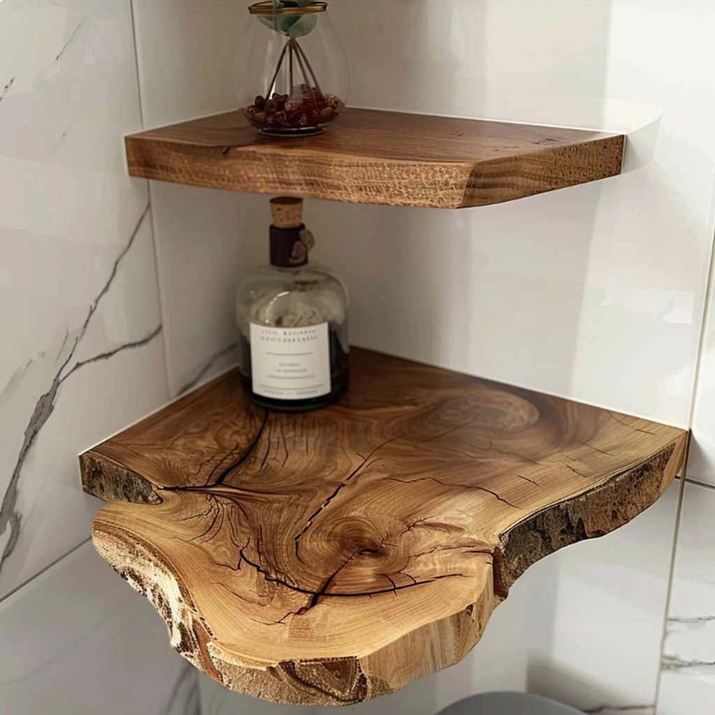 Floating Corner Wall Shelves