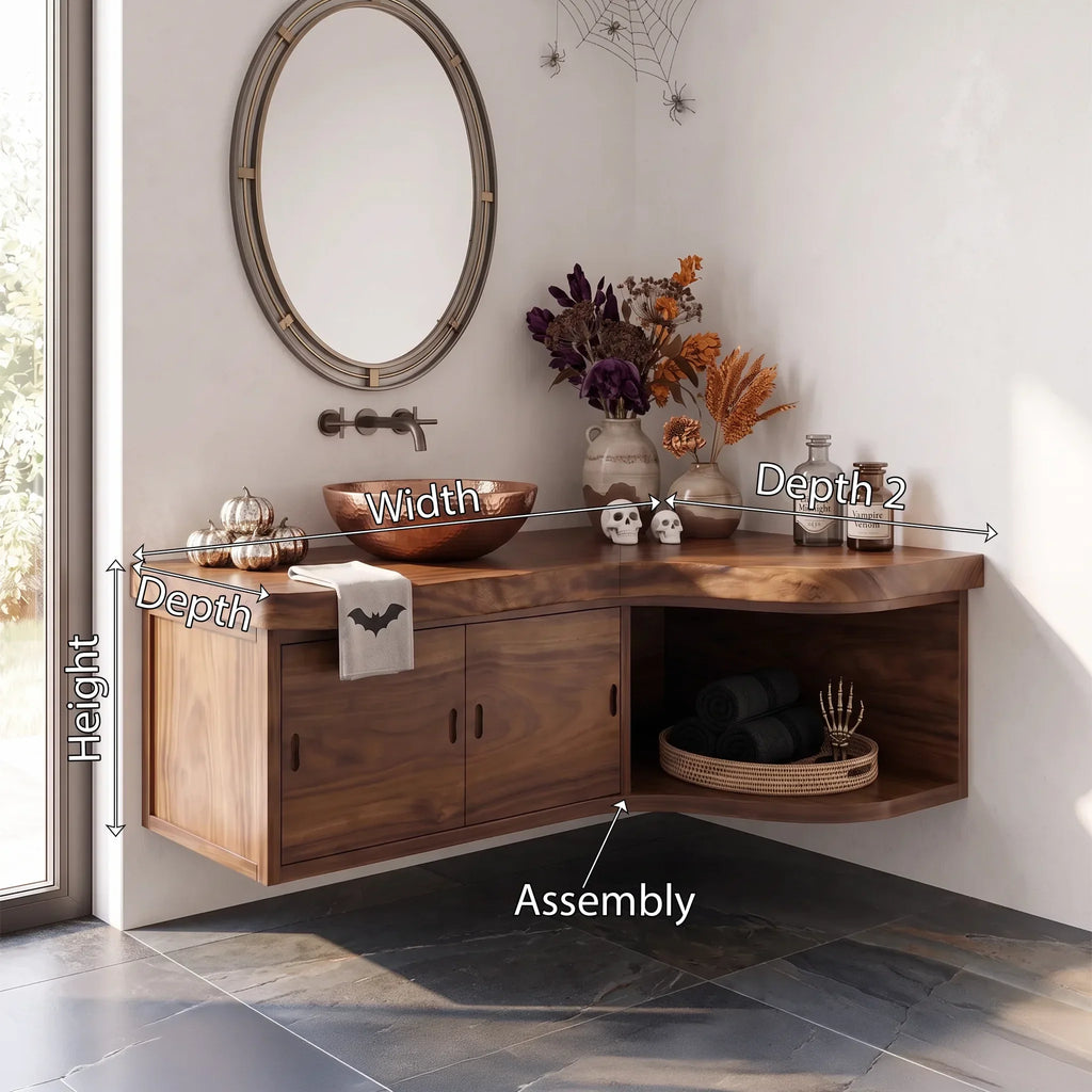 Farmhouse Pumpkin Bathroom Vanity Wellness Room