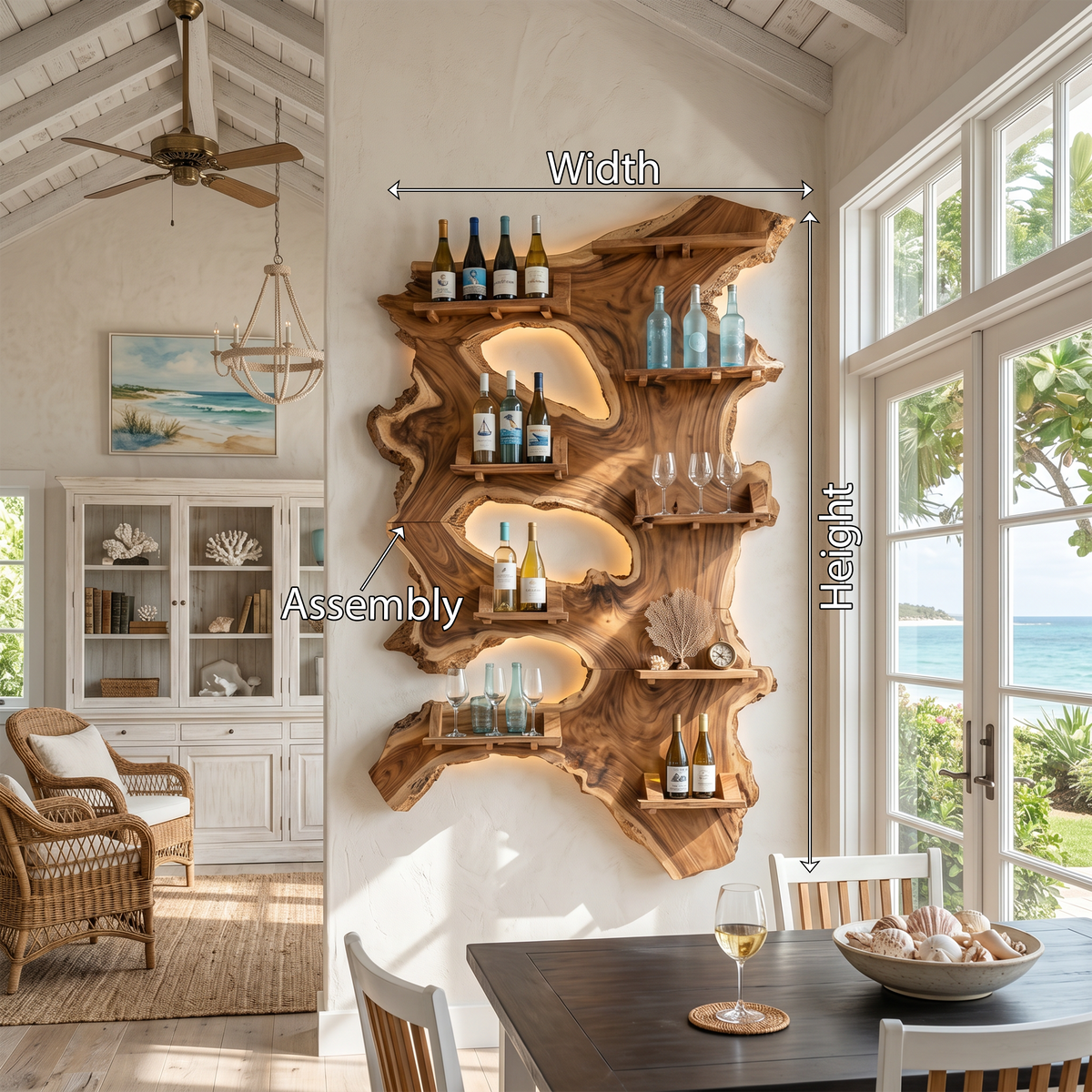 Farmhouse Wine Rack For Furniture Functional Decor