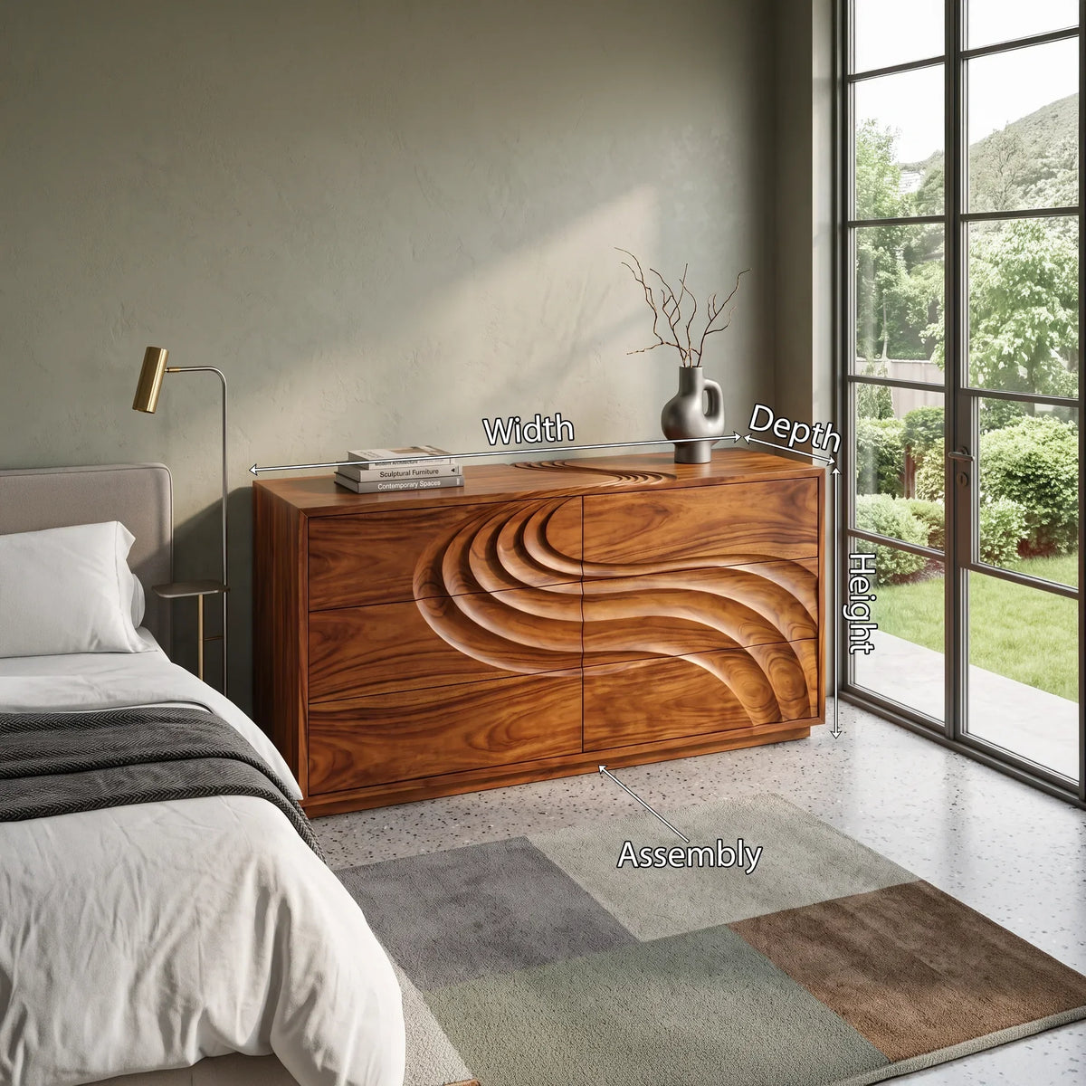 Contemporary Flow Dresser Drawer For Modern Bedroom