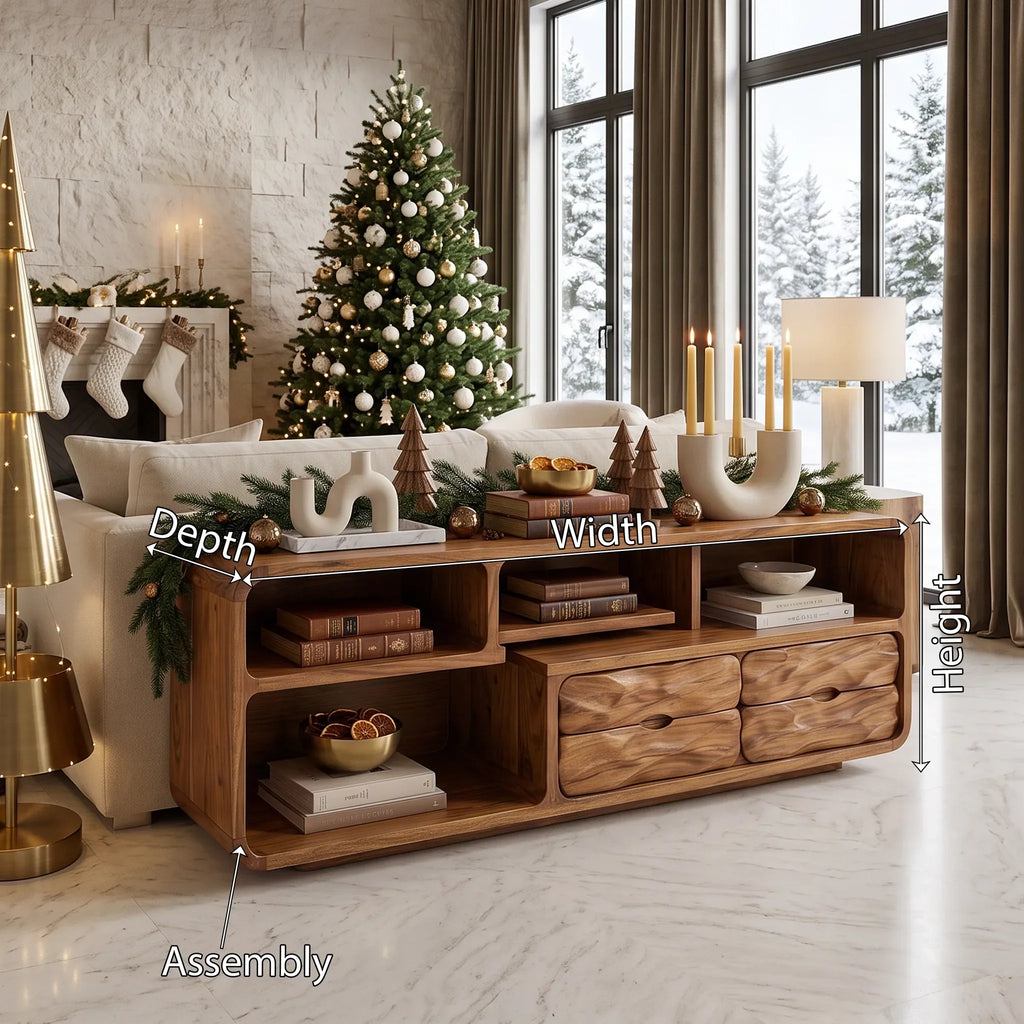 Farmhouse Reindeer Behind Couch Table Living Room