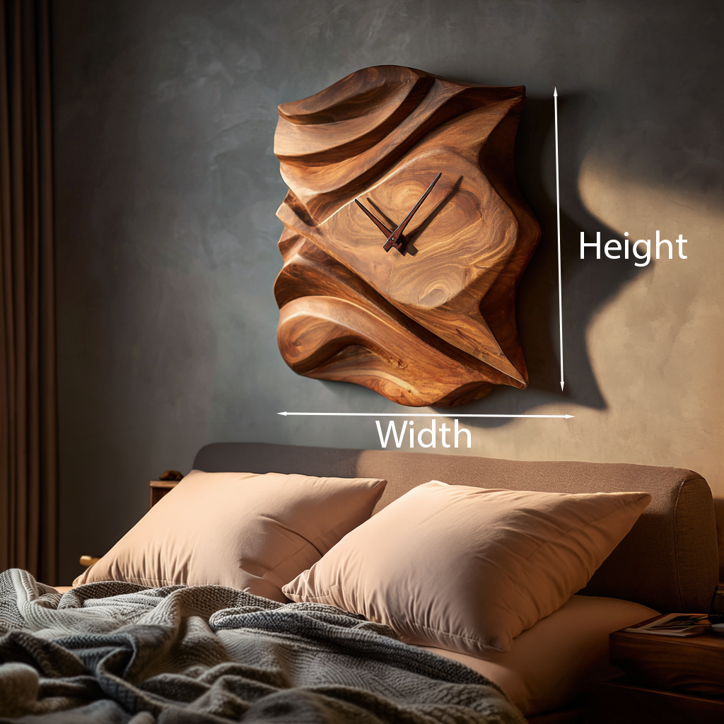 Contemporary Wooden Wall Clock
