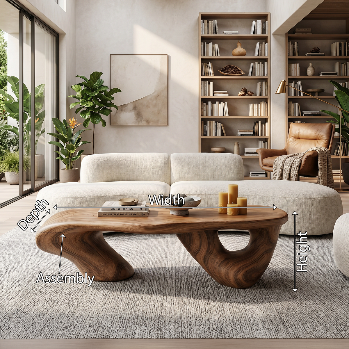 Handcrafted Low Table For Functional Room Setup