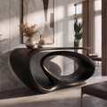 Console Table Sculptural Open Loop Base For Entryway Foyer Hallway