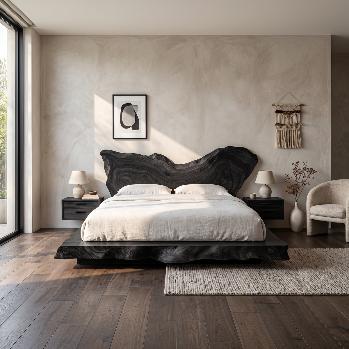 Mid Century Bedroom Solid Timber Bed