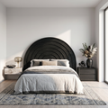 Contemporary Arched Headboard Wooden Bed Headboard For Bedroom