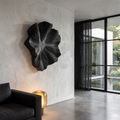 Contemporary Wood Wall Sculpture With Botanical Relief Design For Living Room And Hallway