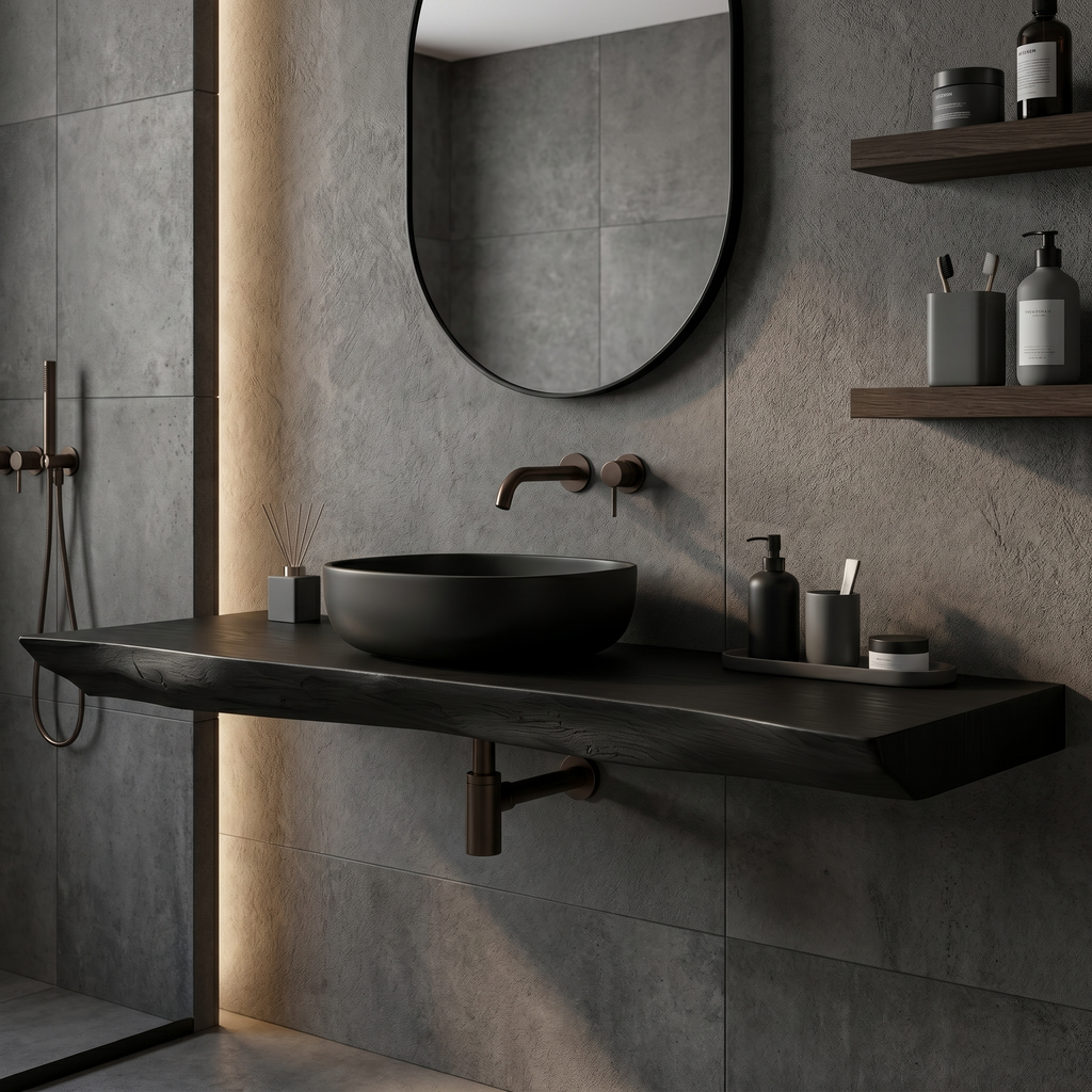 Rustic Organic Bathroom Vanity