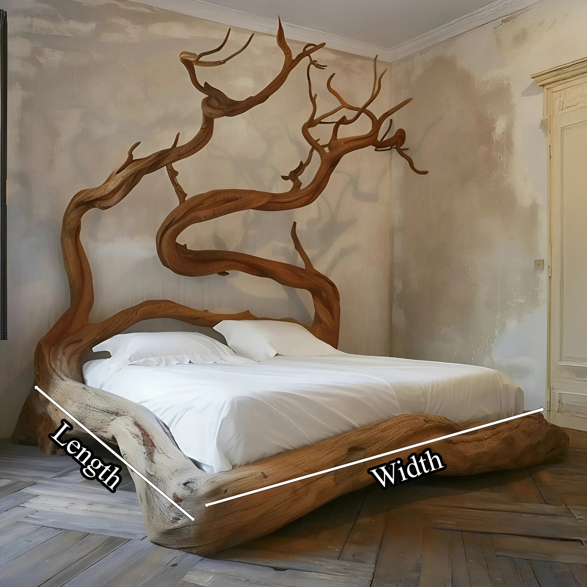 Backdrop Bed Frame Wood Furniture Handmade Decor Bedroom Valentine Gift