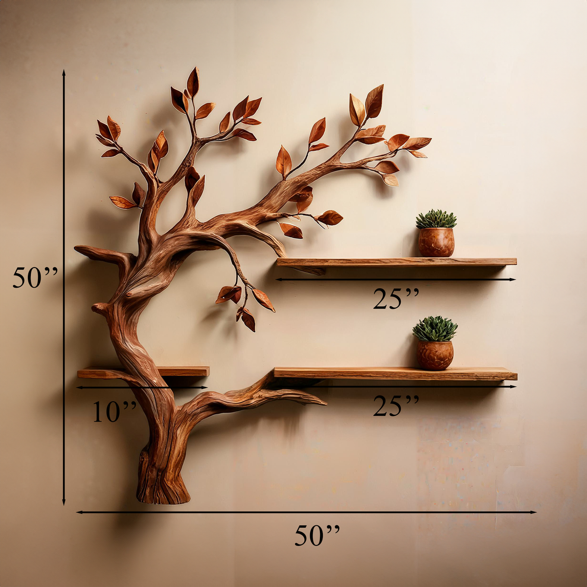 Mid Century Bookcase Tree Branch Shelf Mini Bookcase