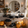 Live Edge Bathroom Sink Shelf, Wall Mounted Solid Wood Vanity Top