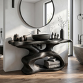Farmhouse Bathroom Vanity, Rustic Solid Wood Vanity for Classic Baths