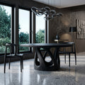Contemporary Open Base Dining Table For Breakfast Nook