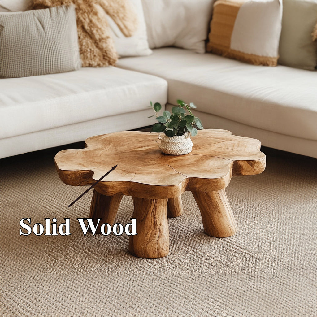 Farmhouse Living Edge Coffee Table With Reclaimed Wood
