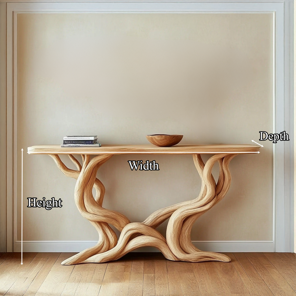 Farmhouse Console Table Solid Wood Handmade Gift
