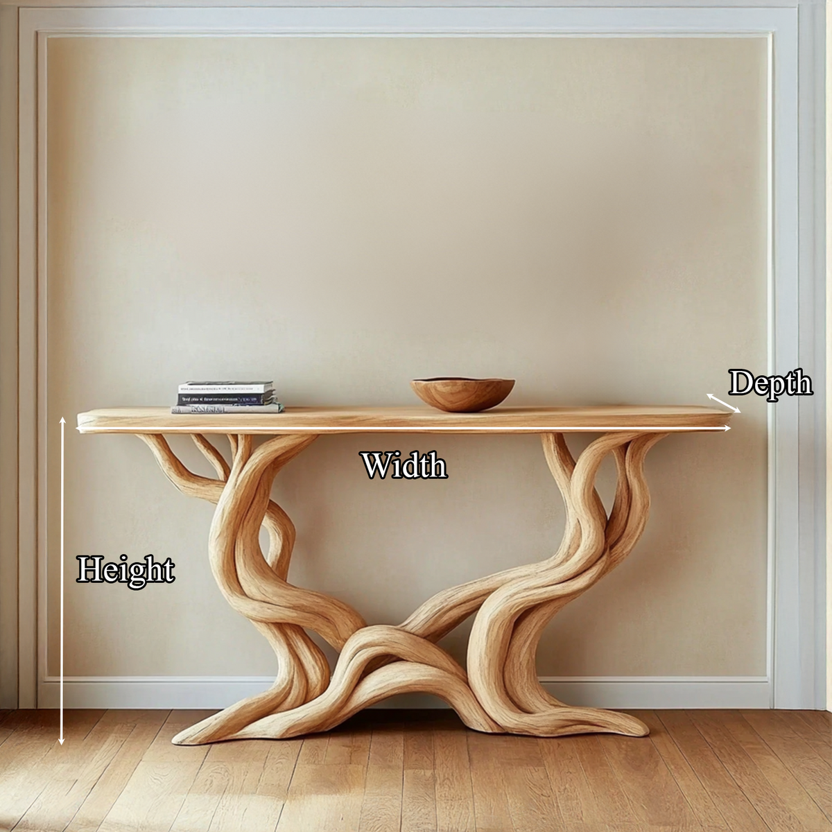 Farmhouse Console Table Solid Wood Handmade Gift