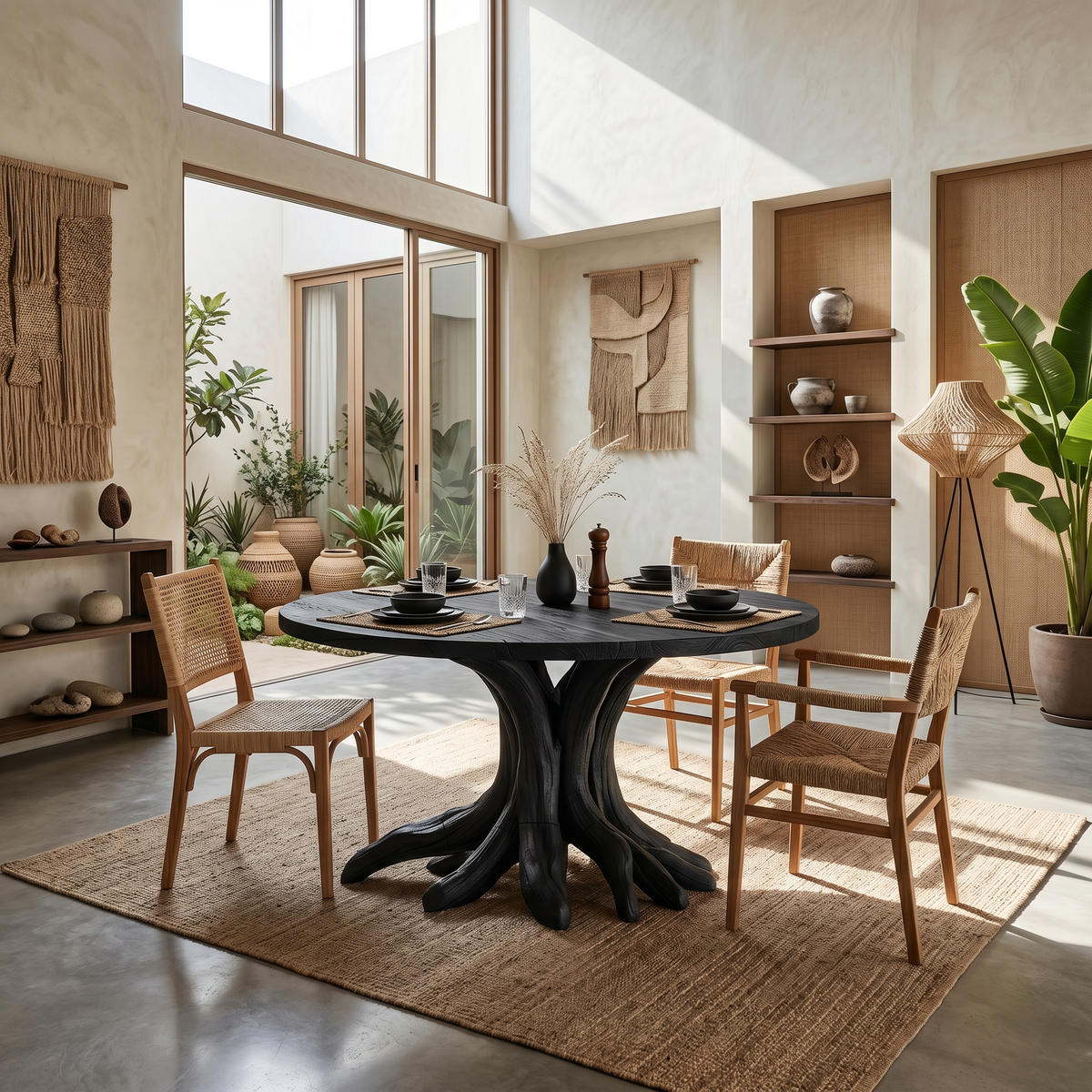 Handcrafted Wood Dining Table For Kitchen Interior