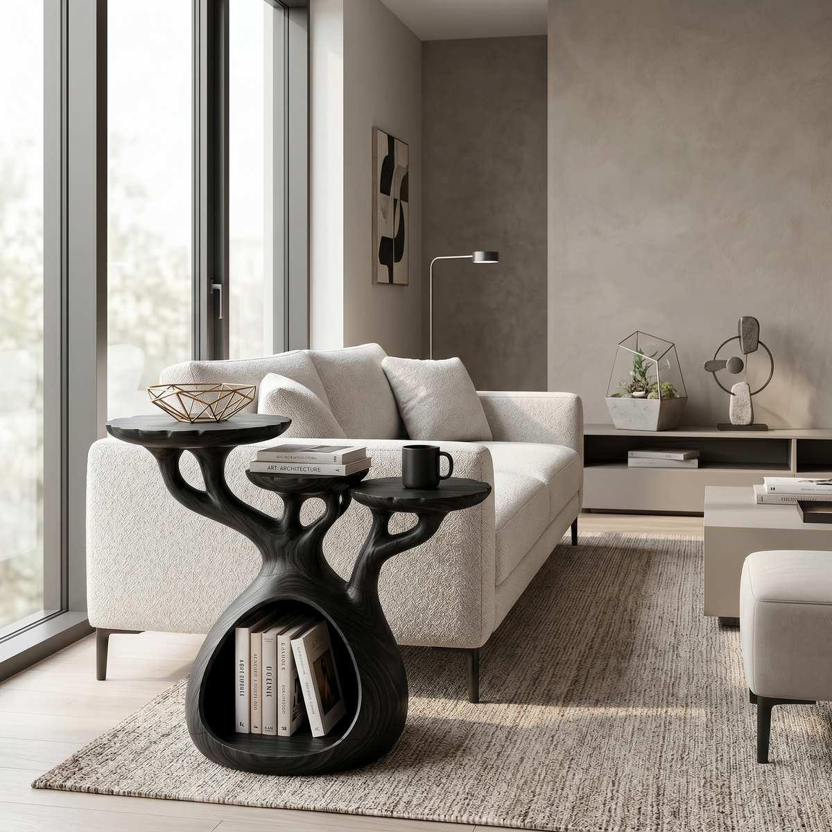 Japandi Multi Level Side Table Lakeside Living Room