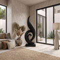 Mid Century Abstract Wood Sculpture For Luxury Living Room