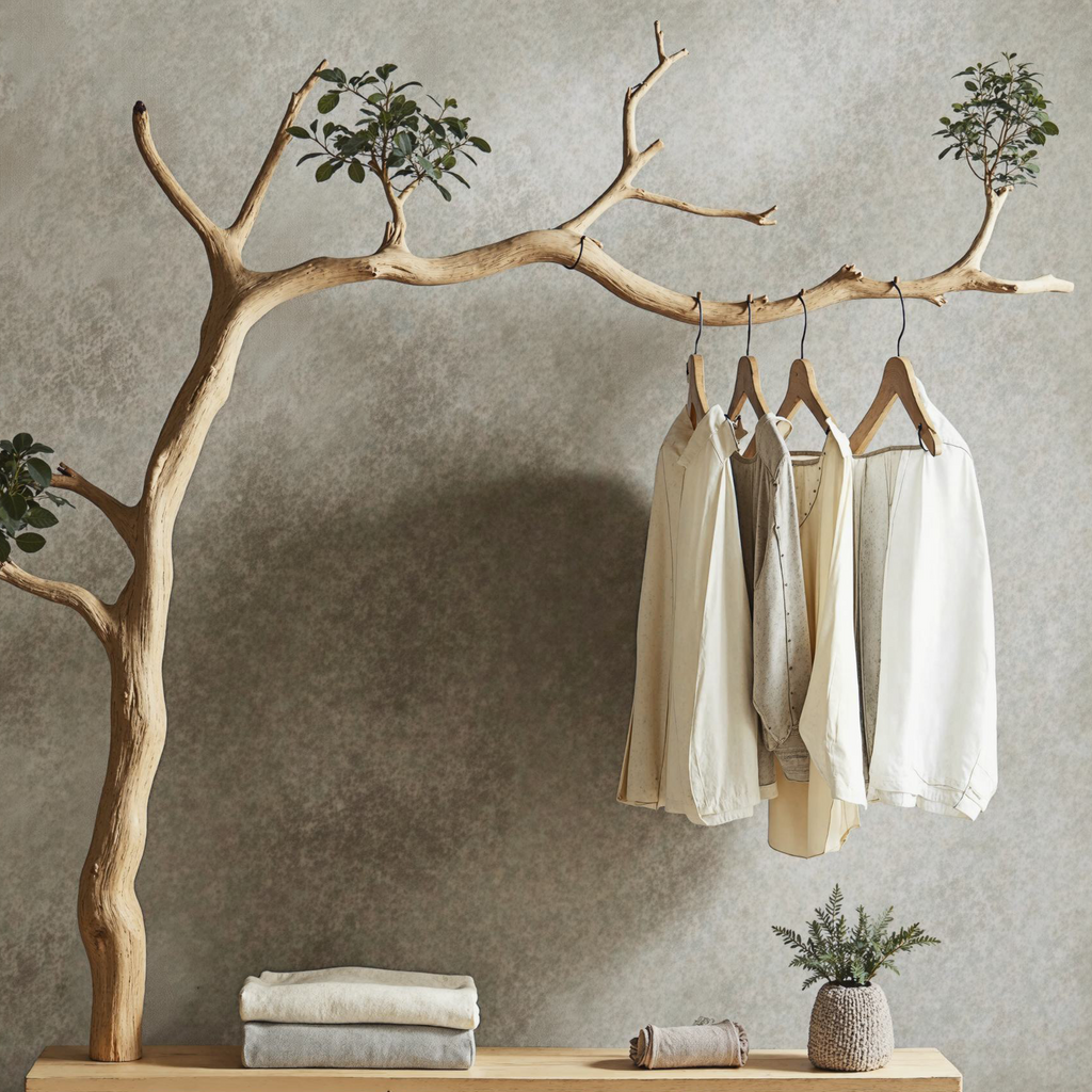Driftwood Branch Coat Hanger Wall Mount Unique Towel Hook