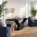 Mid Century Live Edge Console Table Artistic Wood For Furniture Decor
