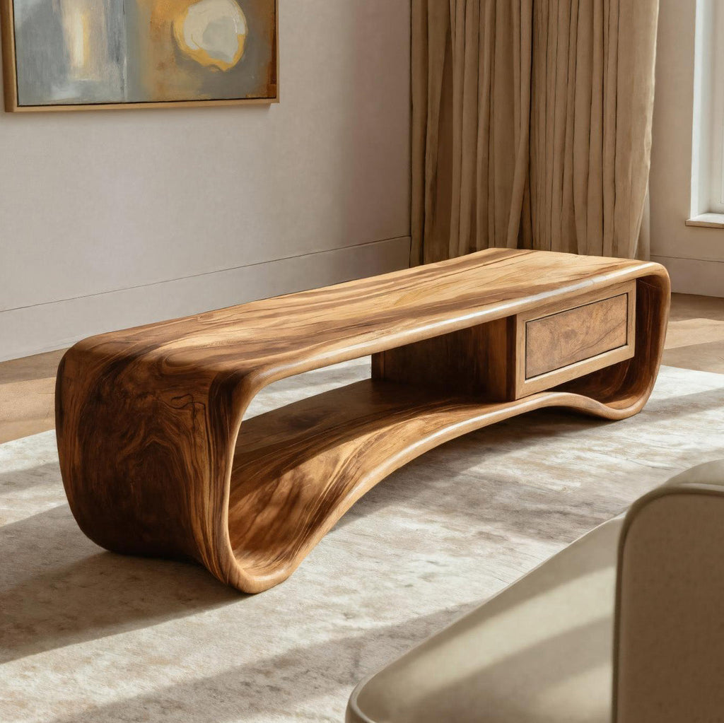 Handcrafted Coffee Table Compact Design For Living Room
