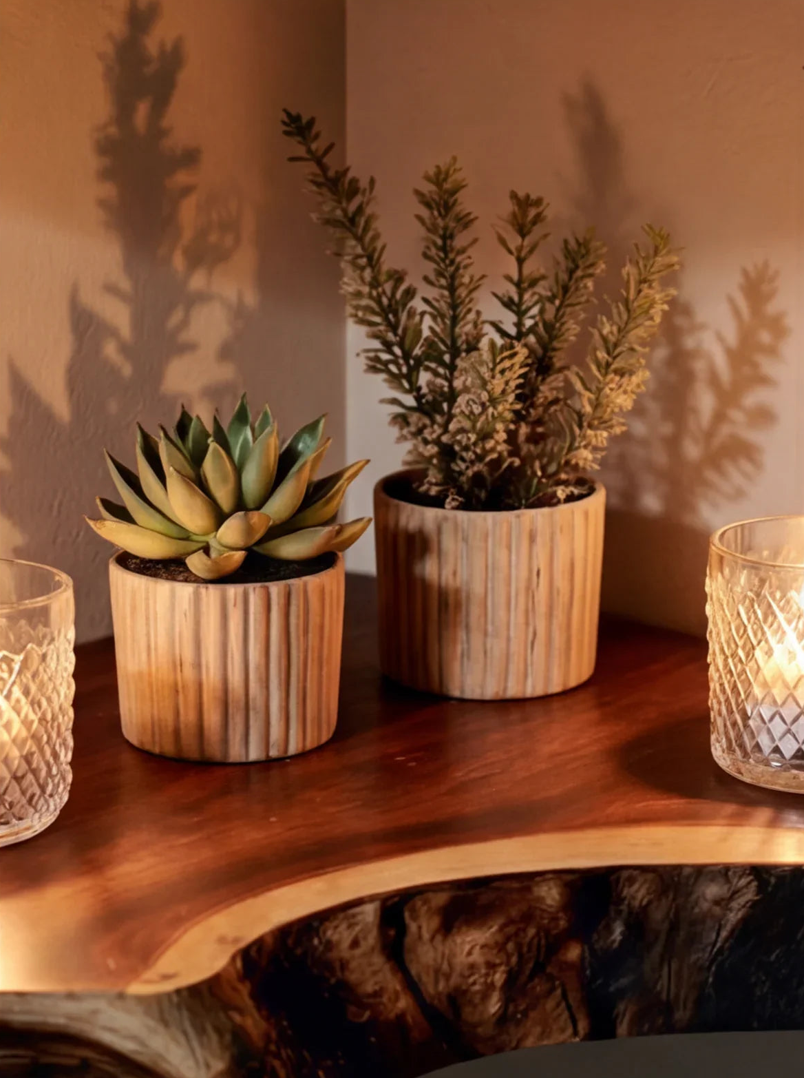 Rustic Corner Wall Shelf