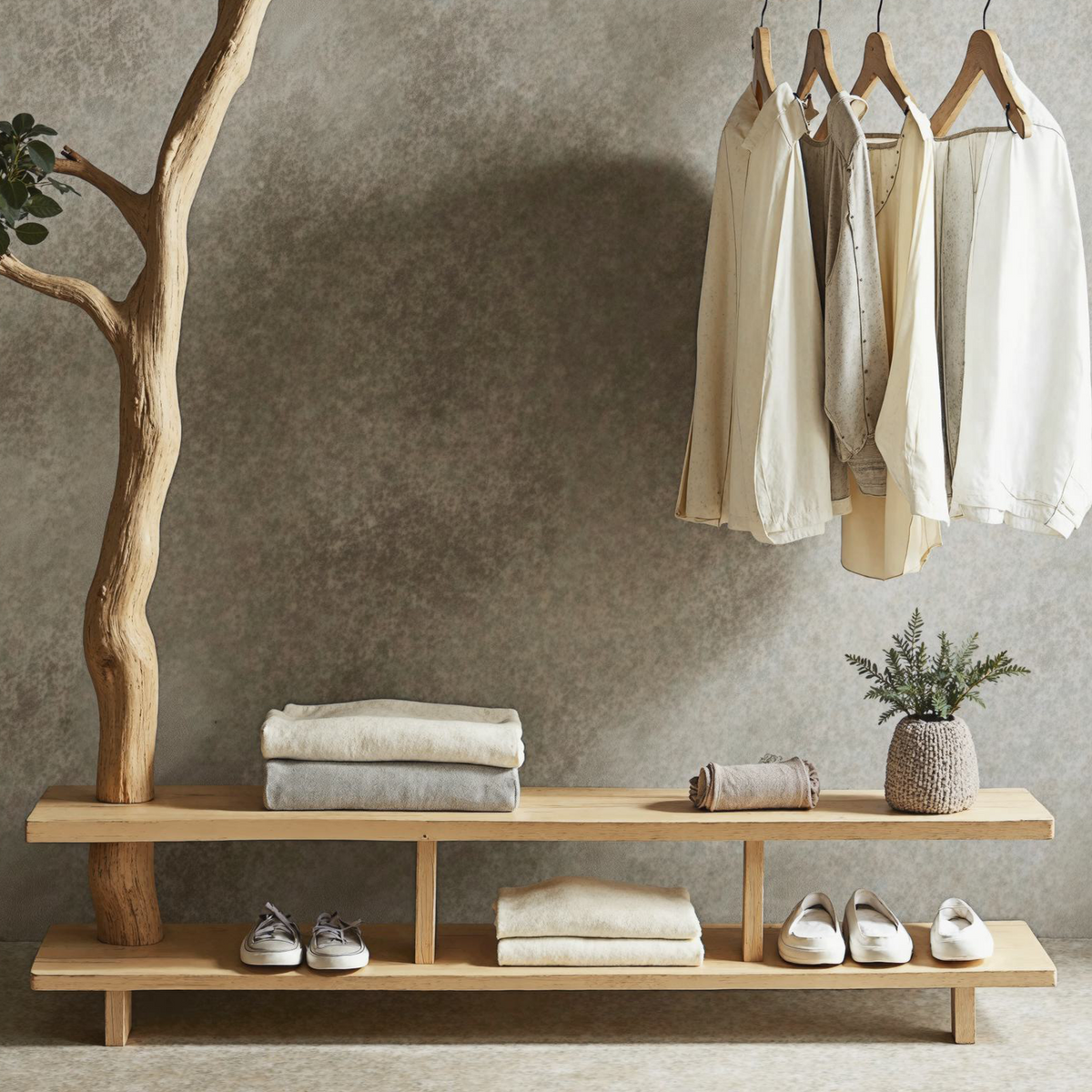Driftwood Branch Coat Hanger Wall Mount Unique Towel Hook