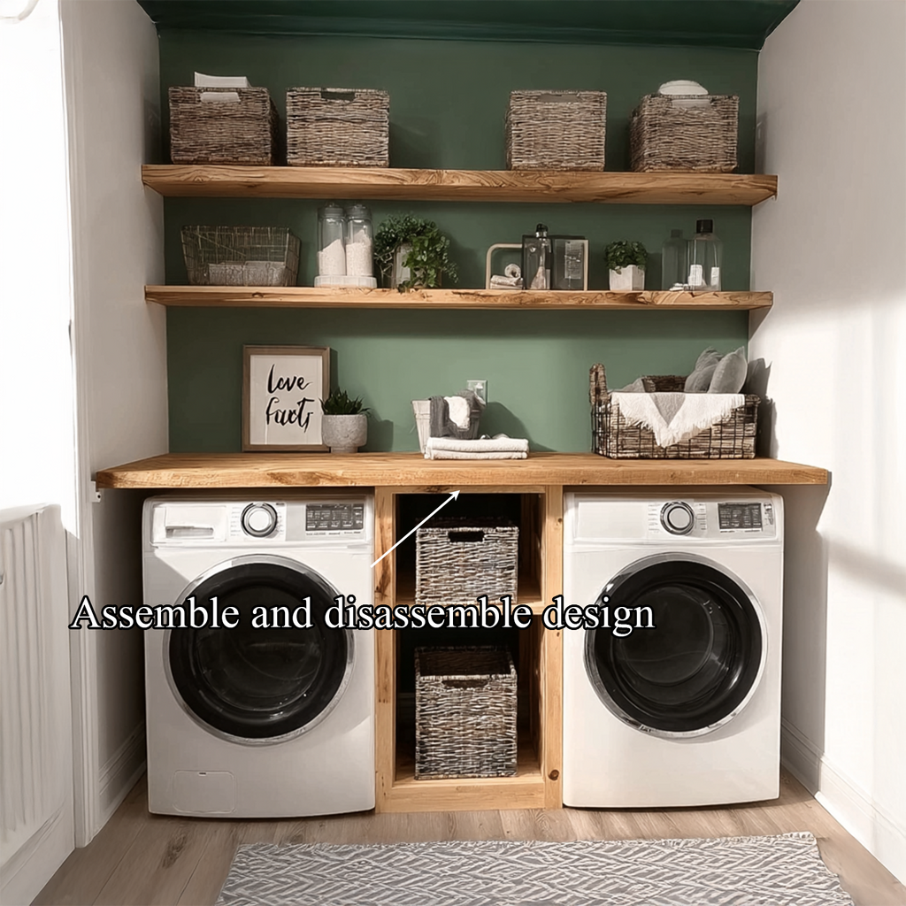 Laundry Nook Shelf Handmade Rustic Wood Gift