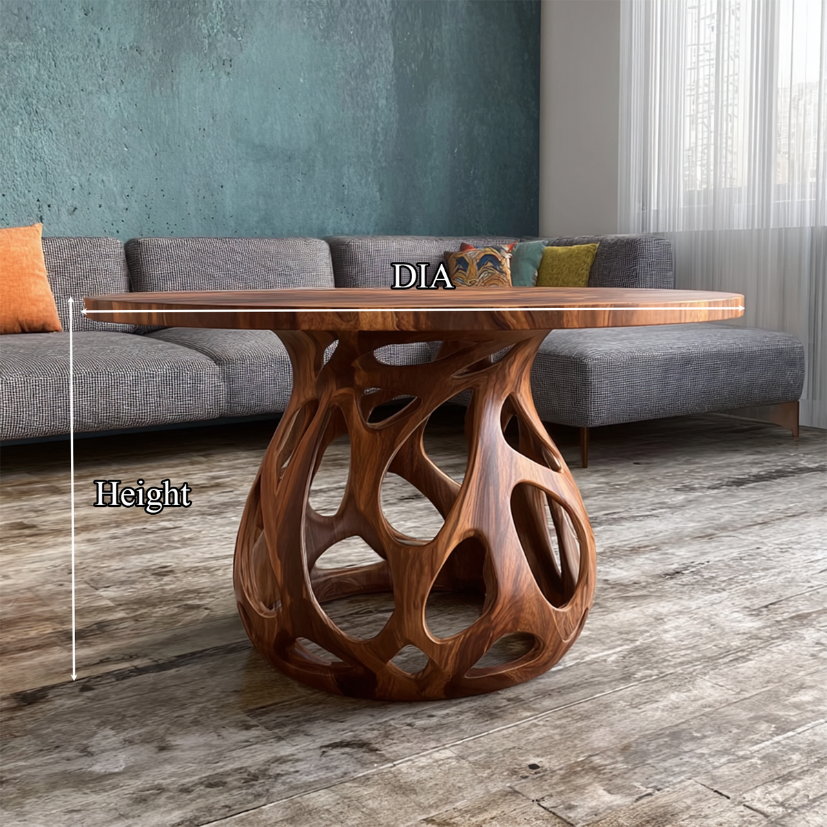 Coffee Table Solid Wood Rustic Style Gift