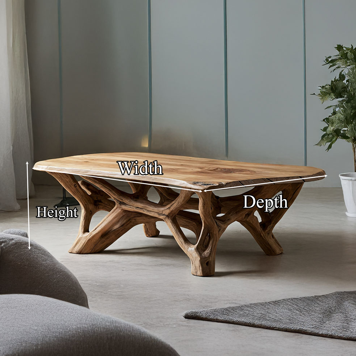 Coffee Table Solid Wood Scandinavian Minimalist Gift