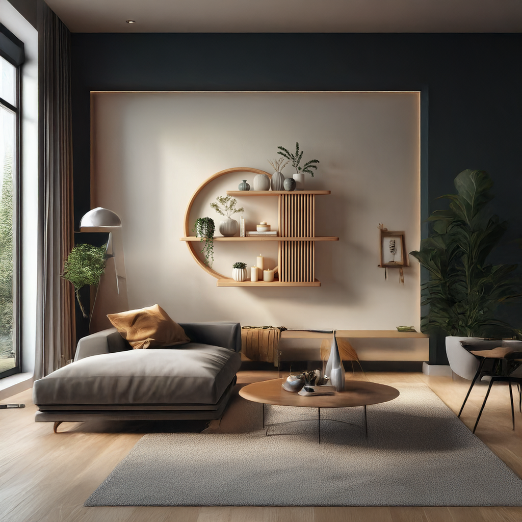 Japandi Minimal Display Shelf Living Room And Reading Room