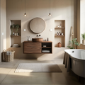 Mid Century Cabinet Bathroom Vanity Floating Wood Bathroom