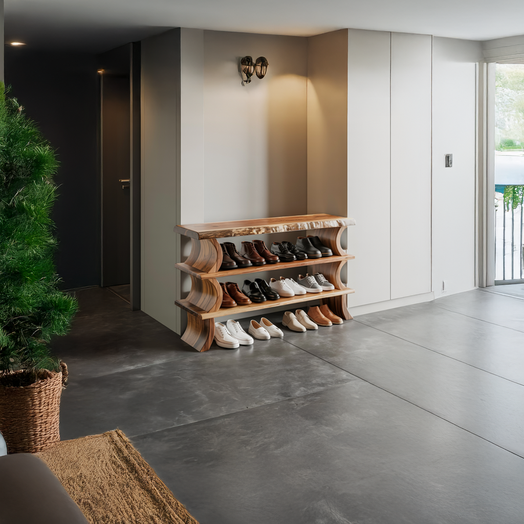 Contemporary Flow Shoe Bench Entryway And Mudroom
