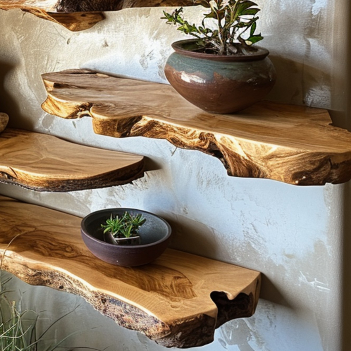 Live Edge Floating Shelf Wall Mount