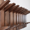 Piano Coat Rack Wall Mount, Solid Wood Entryway Hooks for Music Lovers
